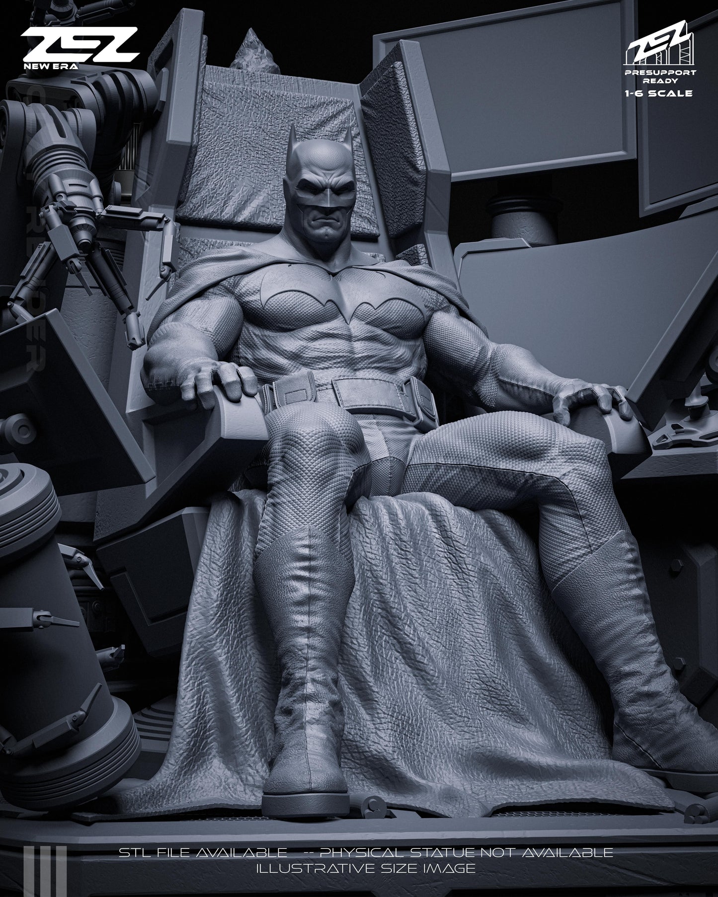 Batman (Throne) Statue 3D-Printed Kit