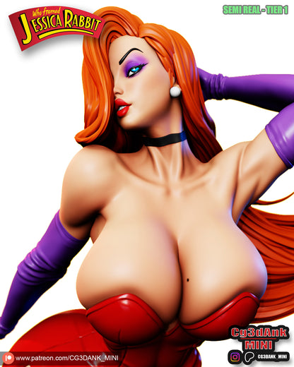 Jessica Rabbit Statue 3D-Printed Kit