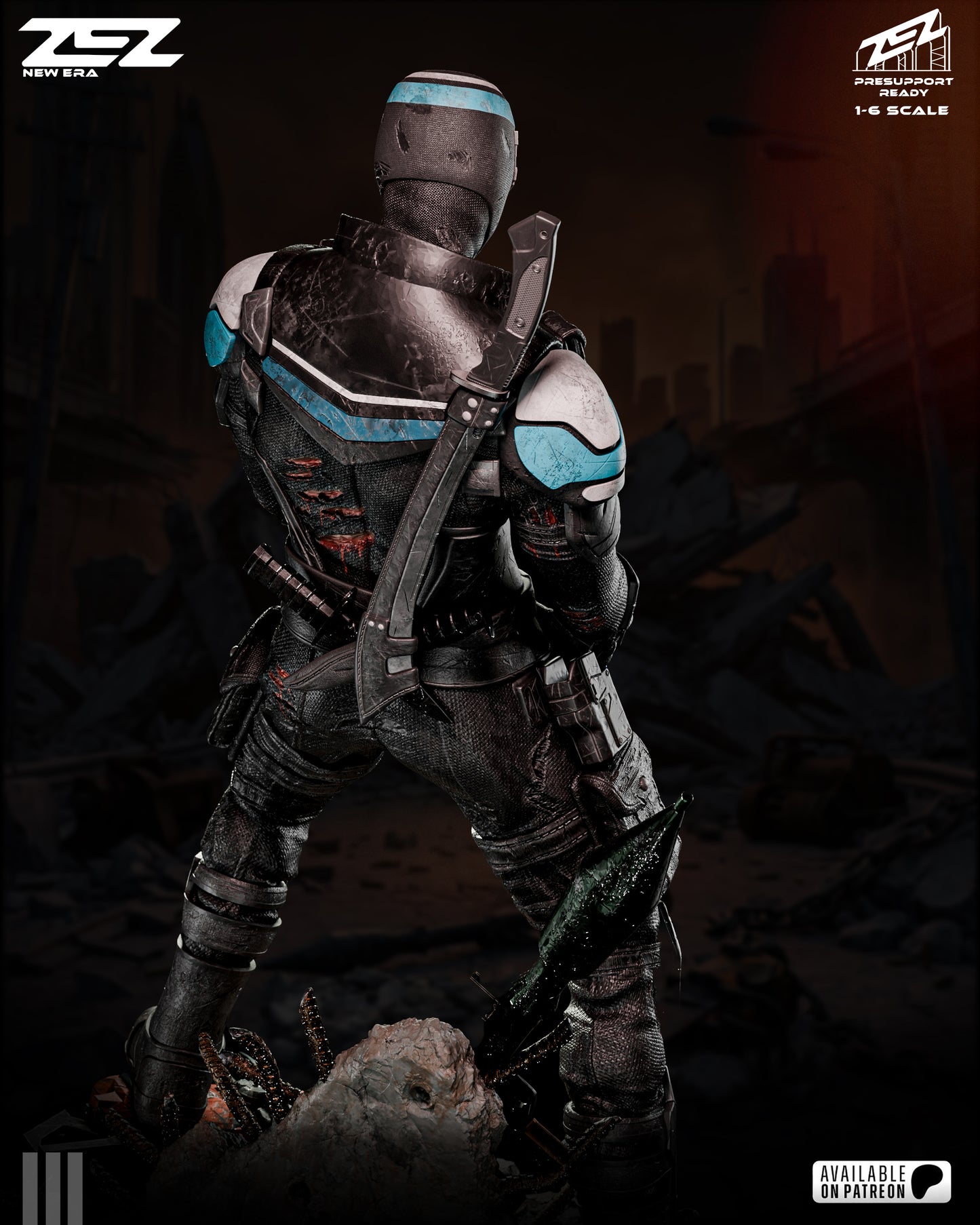 Vigilante Statue 3D-Printed Kit