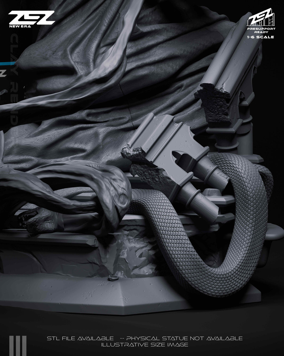 Voldemort Statue 3D-Printed Kit