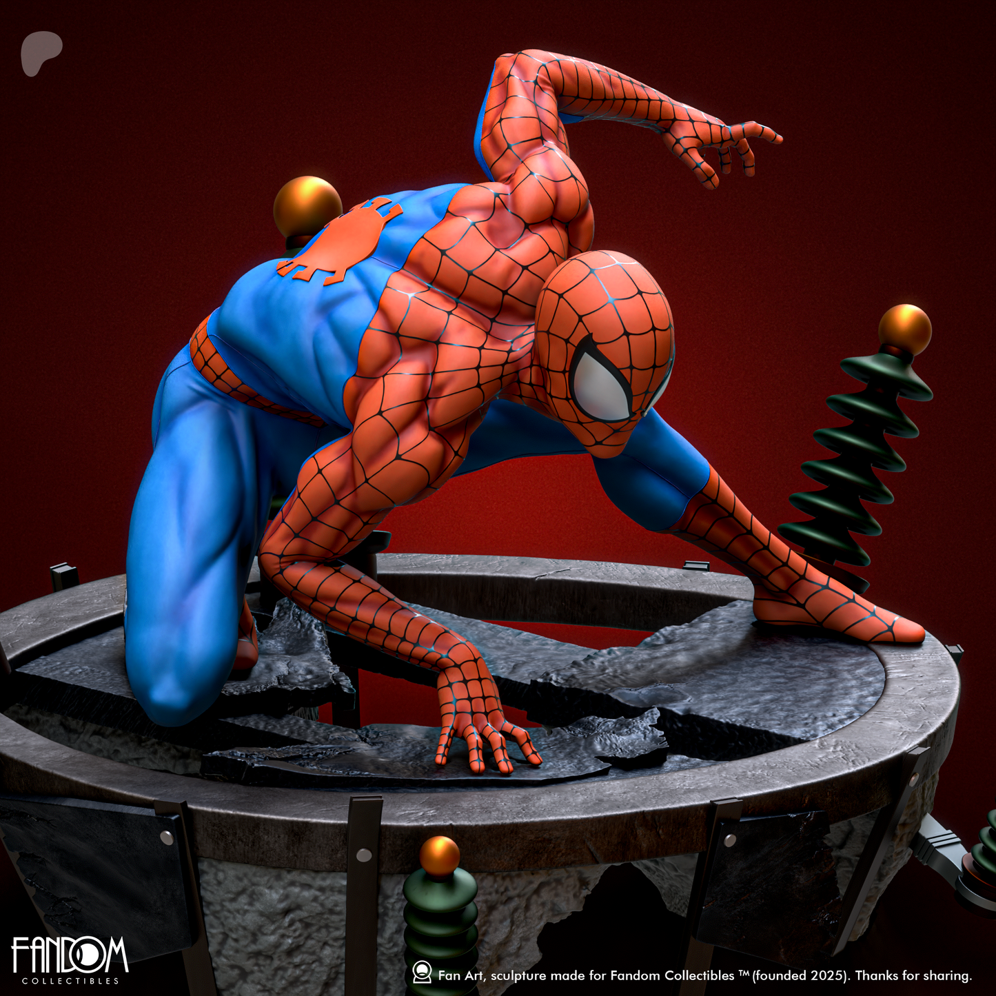 Spiderman Statue 3D-Printed Kit