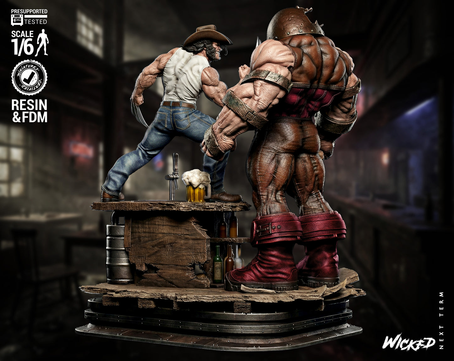 Logan Vs Juggernaut Diorama 3D-Printed Kit