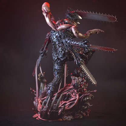 Chainsaw Man Statue 3D-Printed Kit