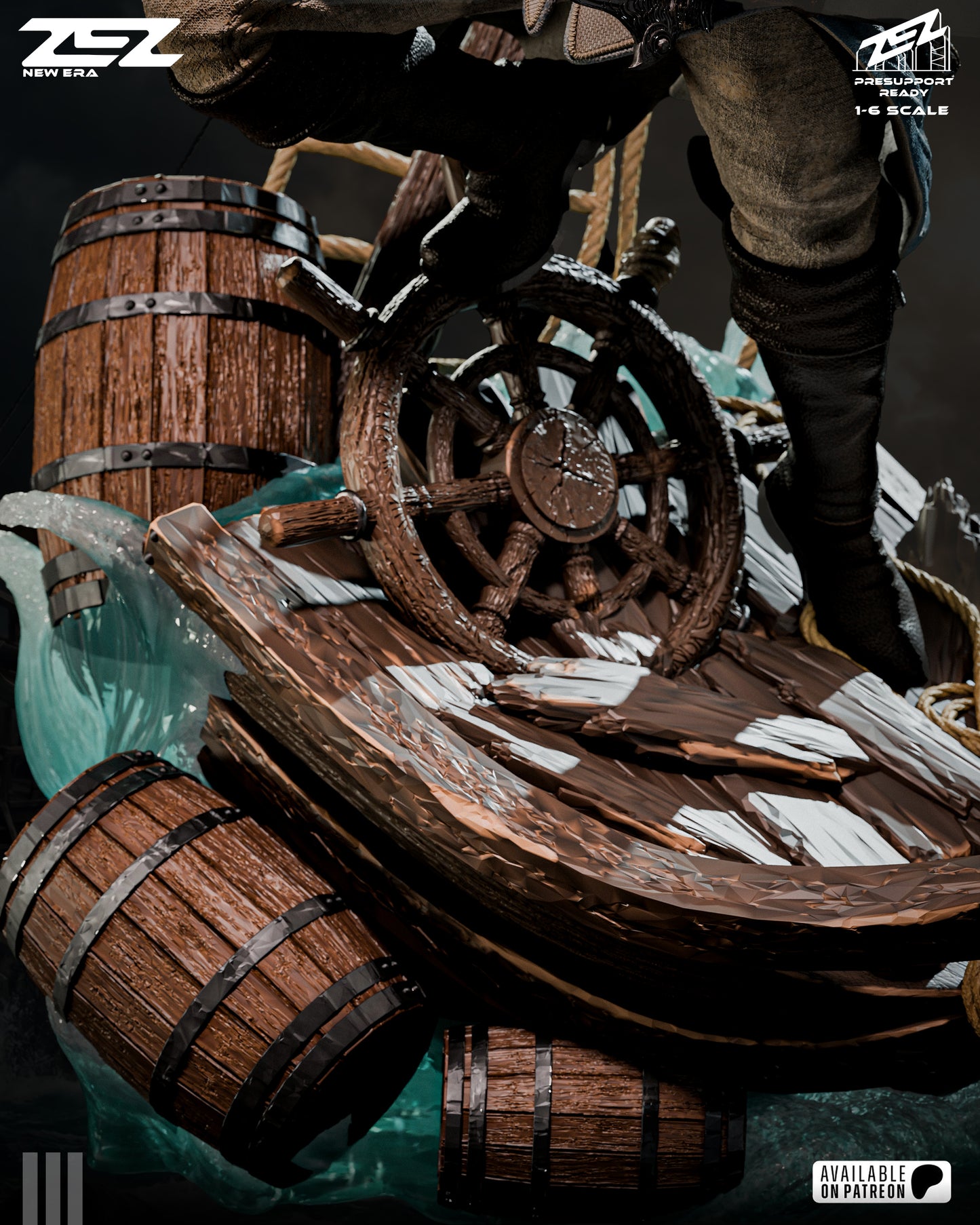 Edward Kenway Statue 3D-Printed Kit