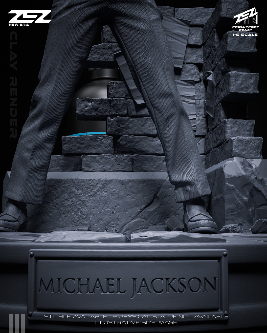 Michael Jackson Statue 3D-Printed Kit