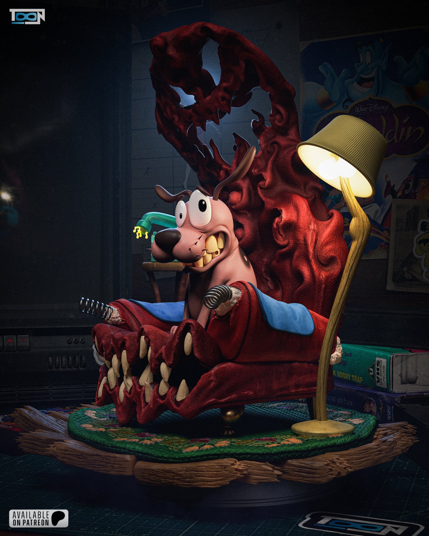 Courage The Cowardly Dog Statue