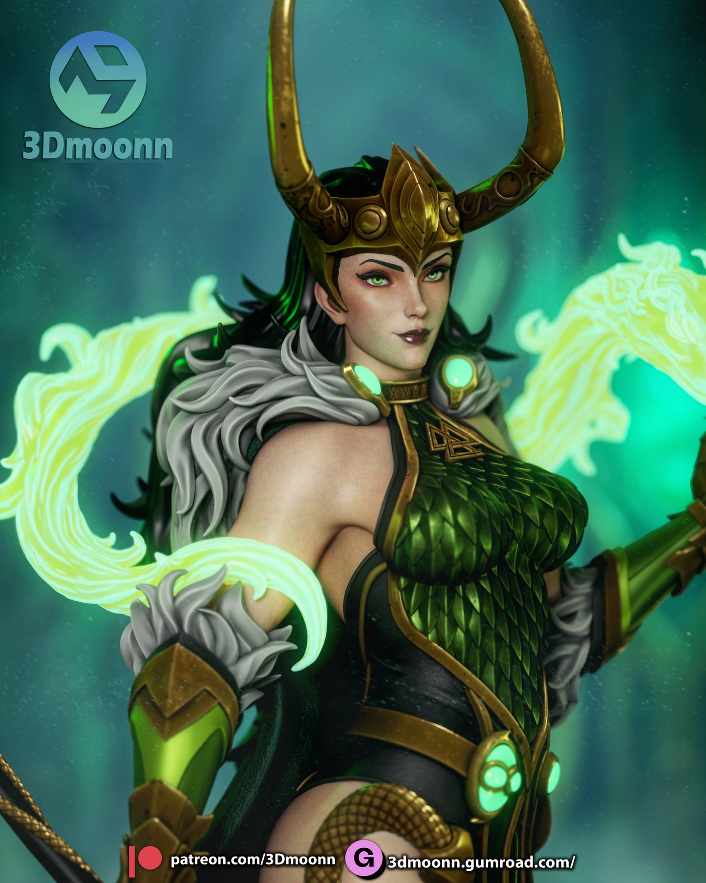 Lady Loki Statue 3D-Printed Kit