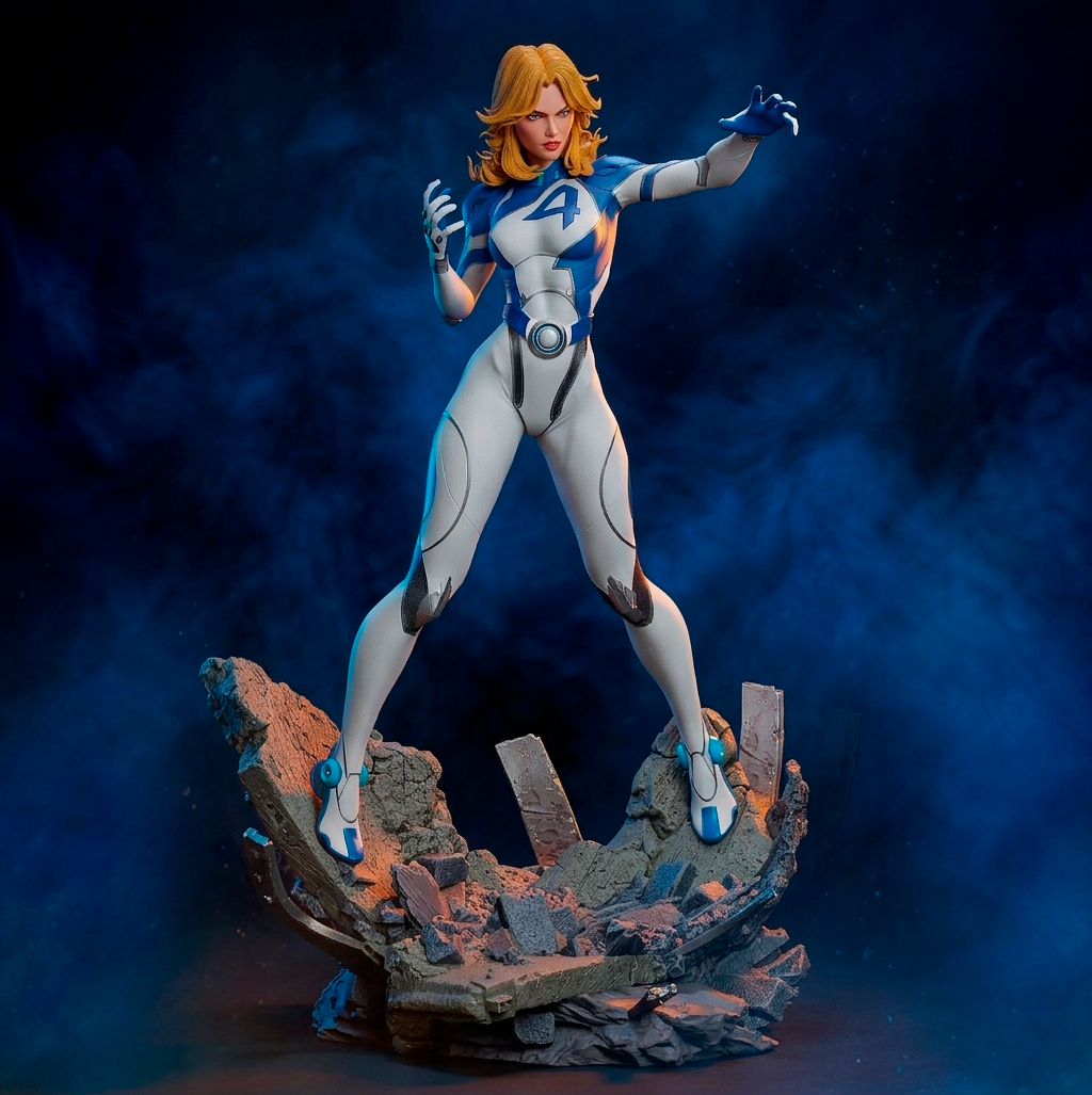 Invisible Woman Statue 3D-Printed Kit