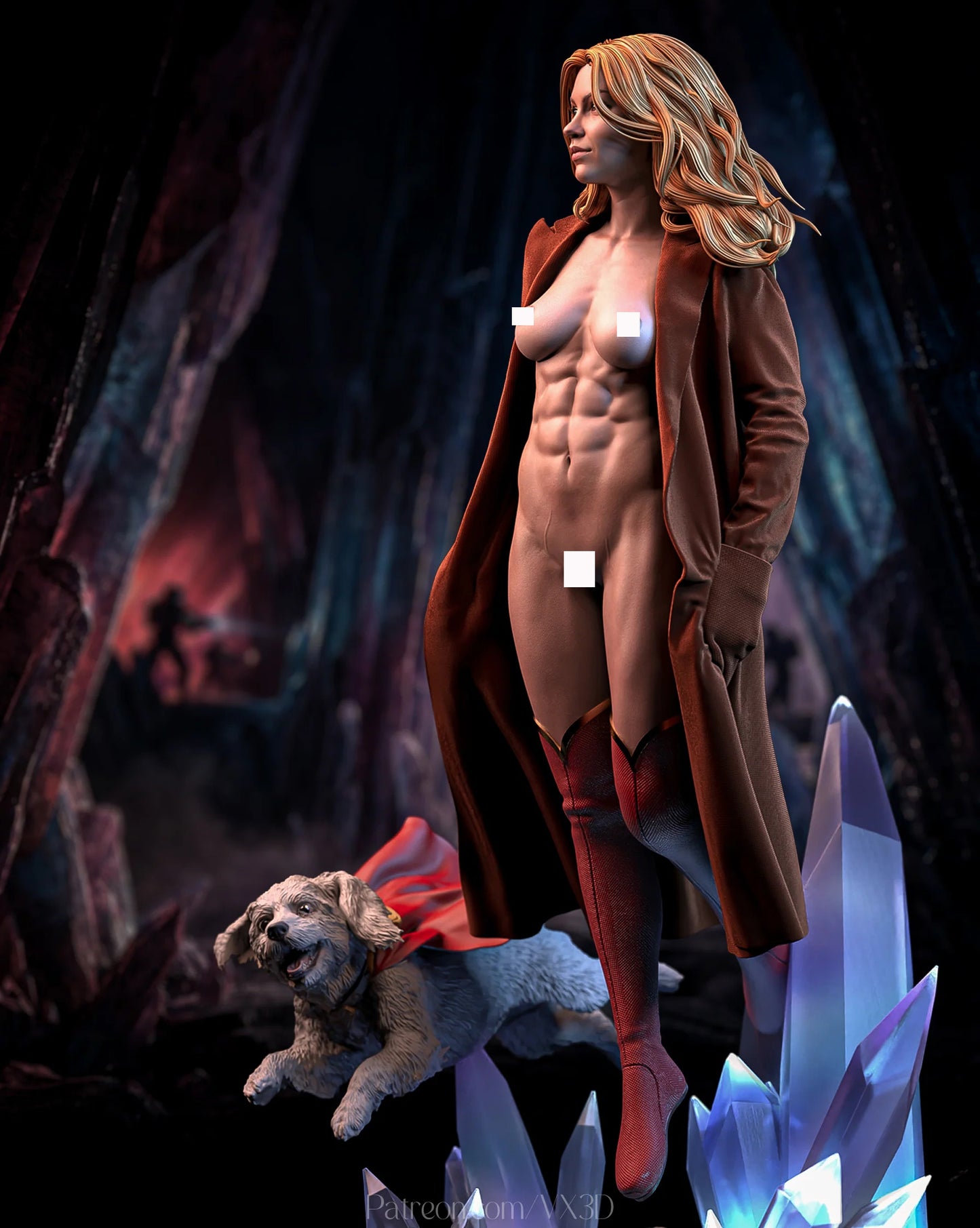 Supergirl Statue 3D-Printed Kit