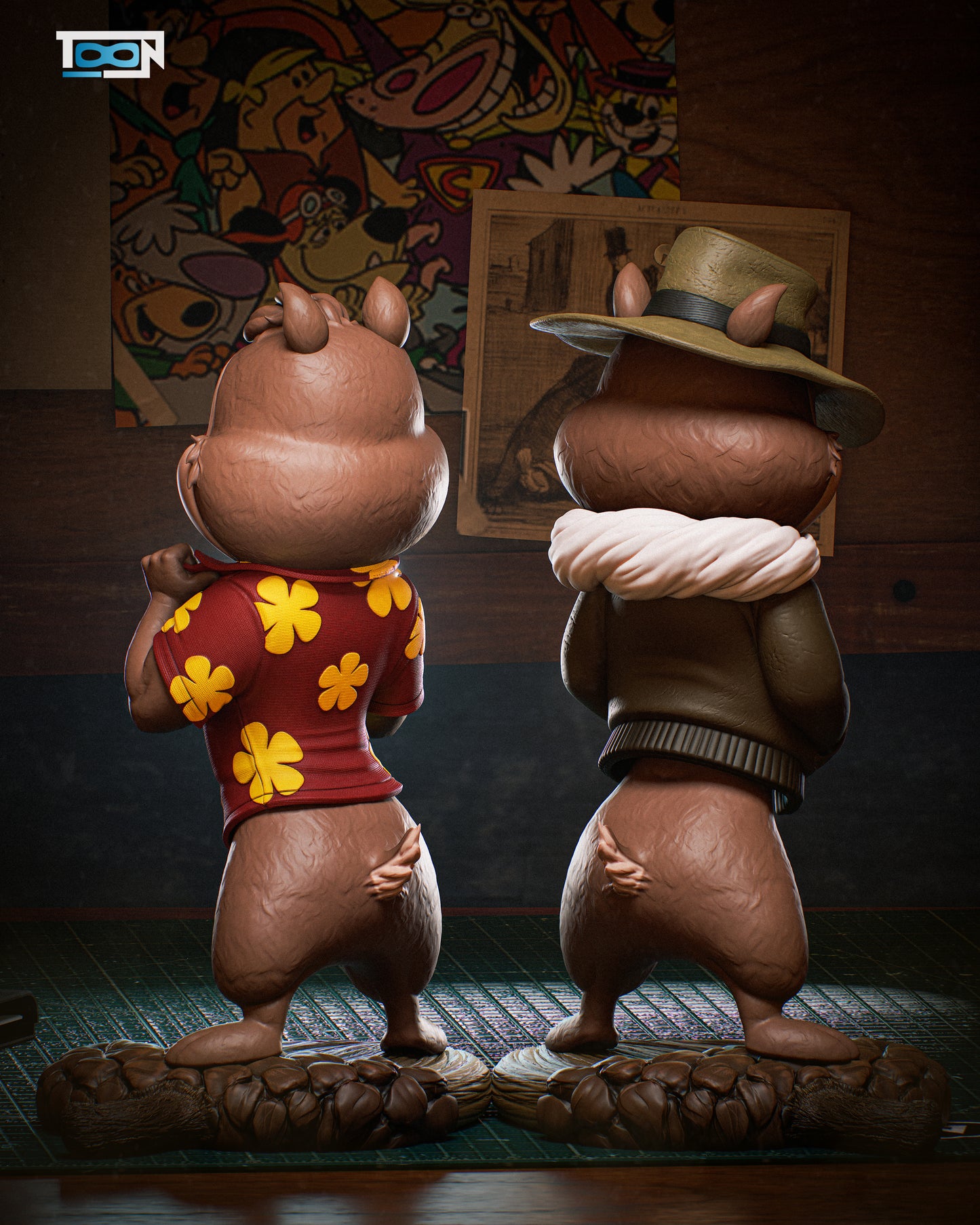 Chip And Dale Statue