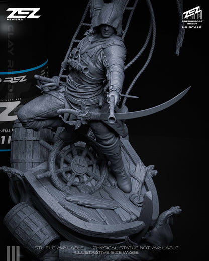 Edward Kenway Statue 3D-Printed Kit