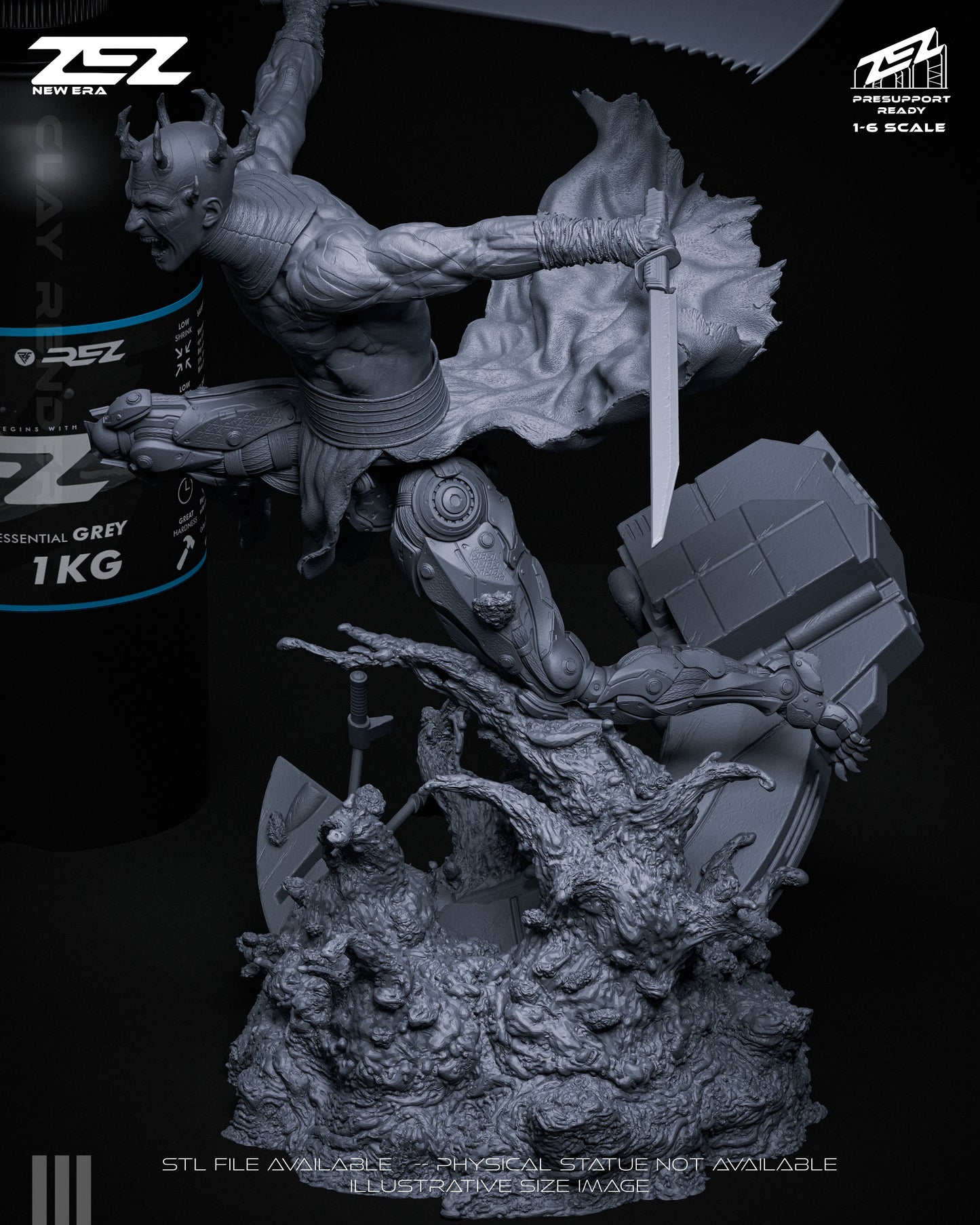 Darth Maul Statue 3D-Printed Kit