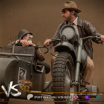 Indiana Jones Diorama Statue 3D-Printed Kit