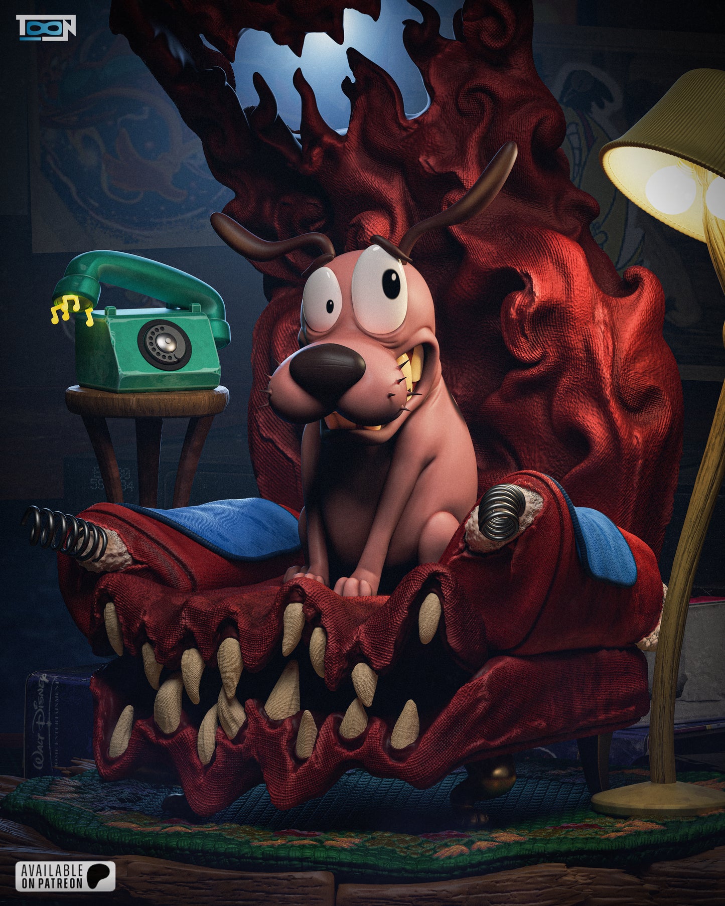 Courage The Cowardly Dog Statue