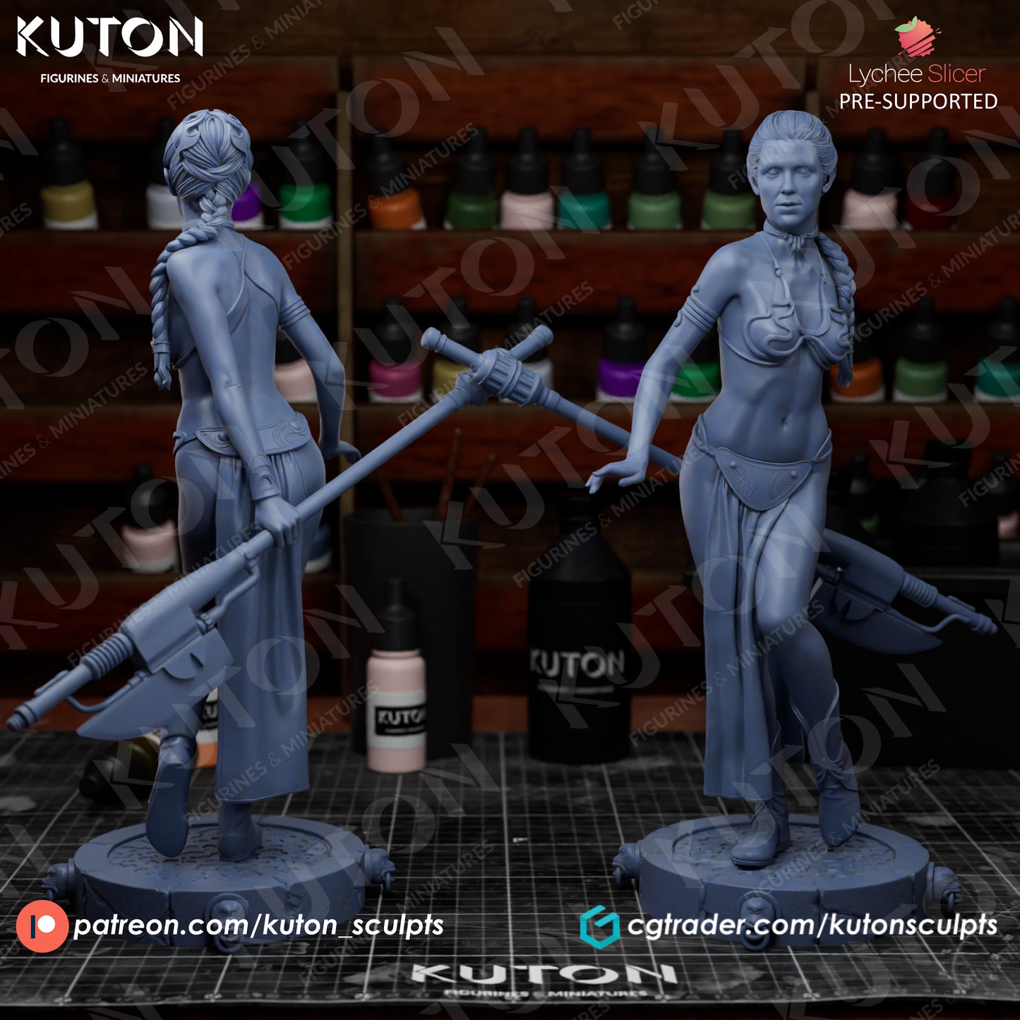 Leia Statue 3D-Printed Kit
