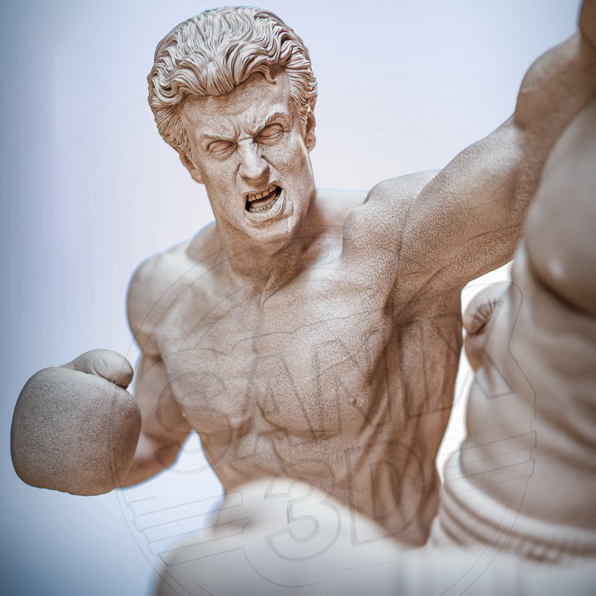 Rocky VS Drago Statue 3D-Printed Kit