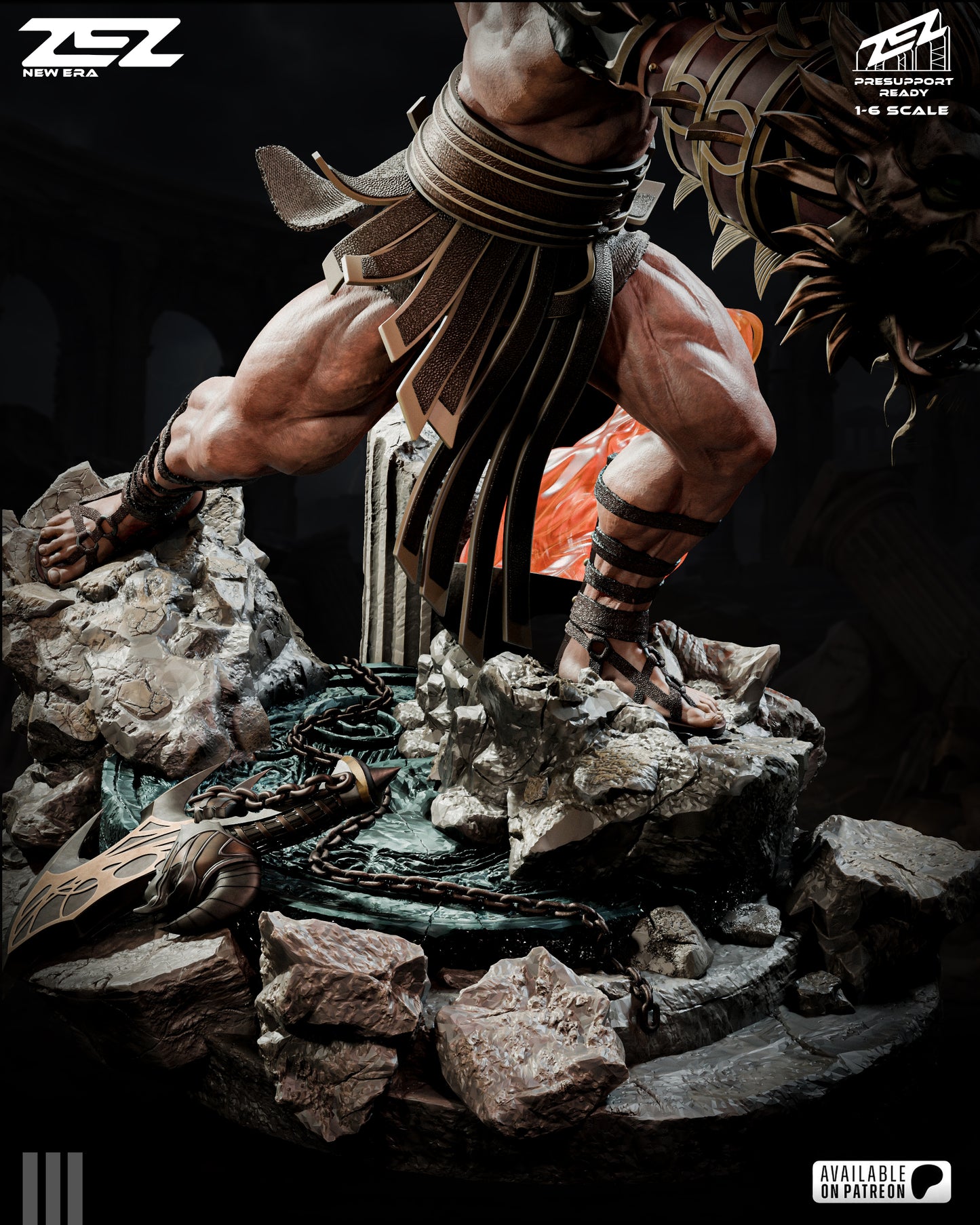 Hercules Statue 3D-Printed Kit
