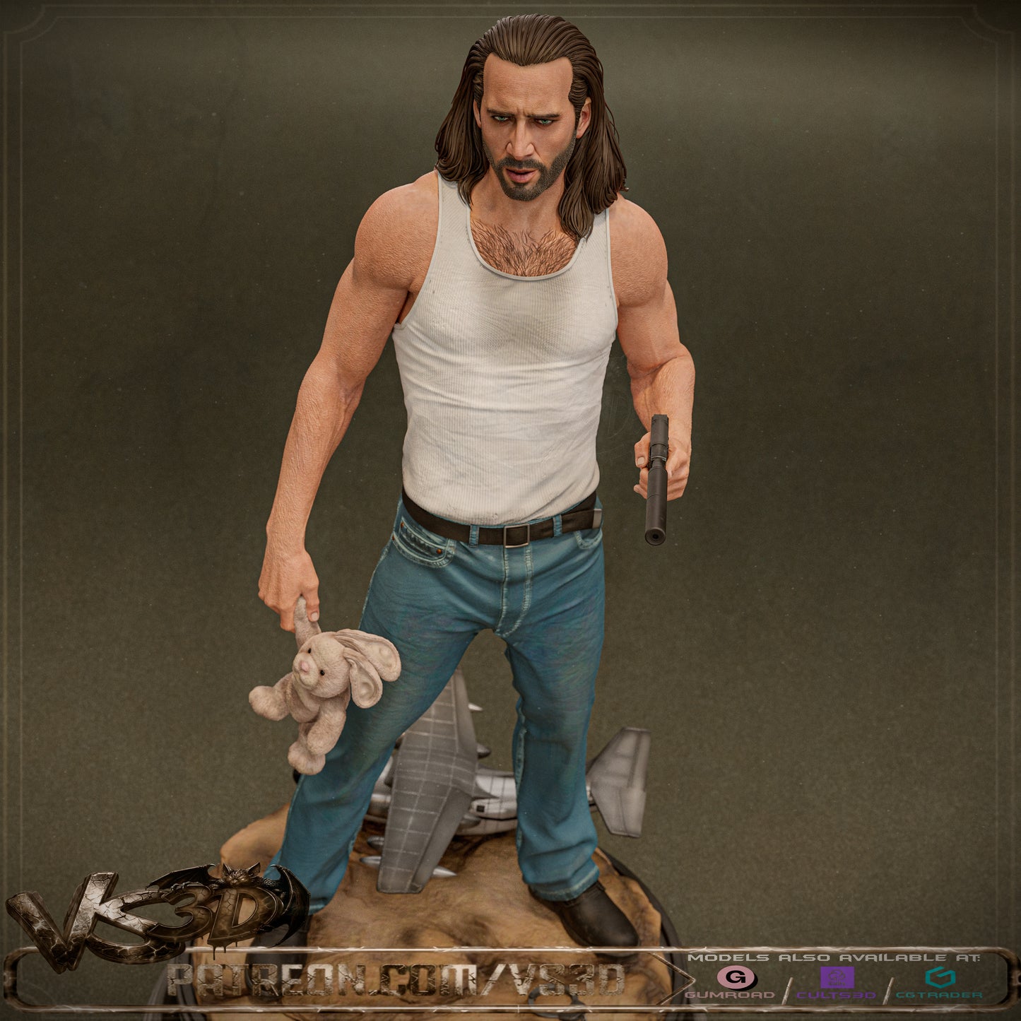 Cameron Poe Con-Air Statue 3D-Printed Kit
