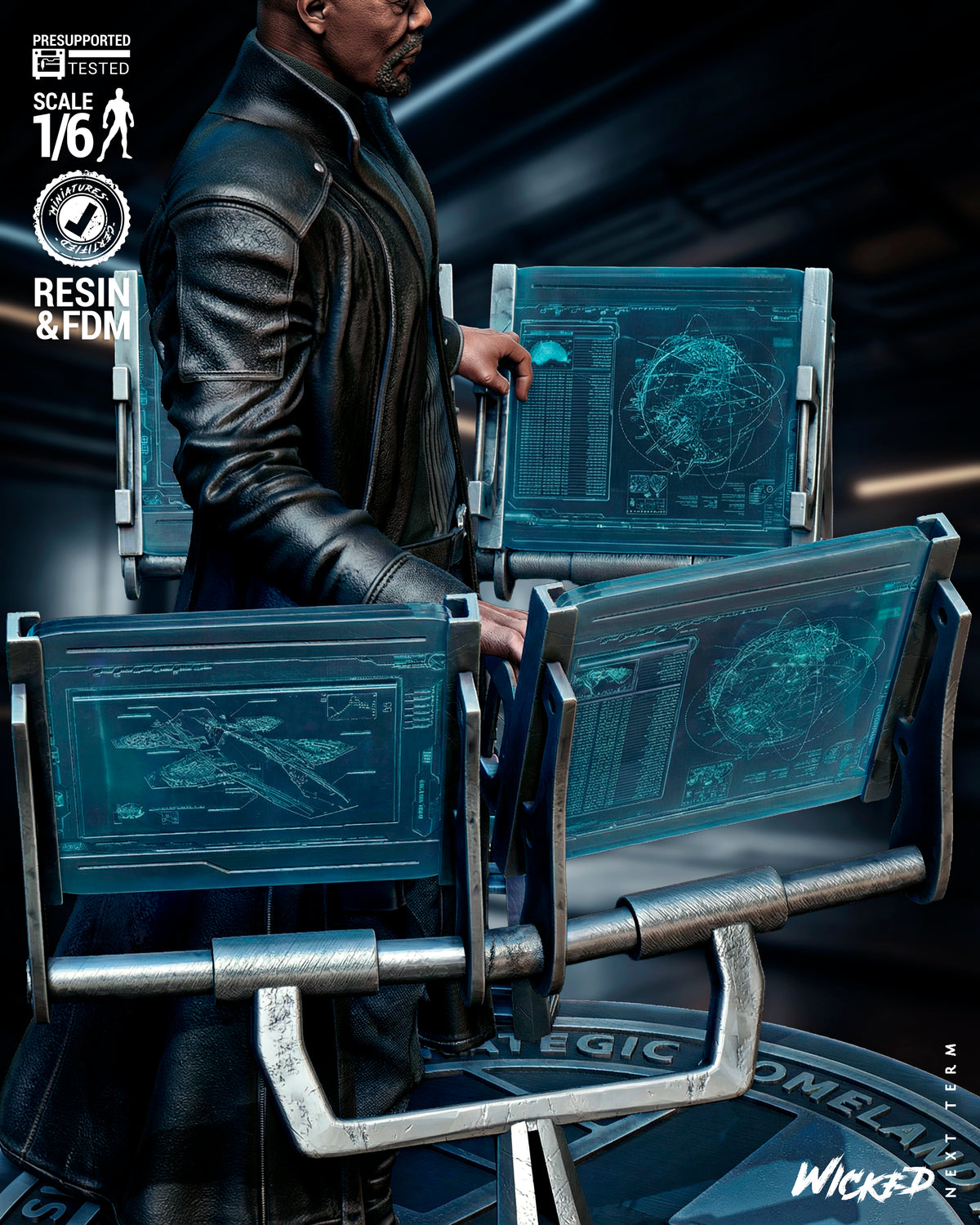 Nick Fury Statue 3D-Printed Kit