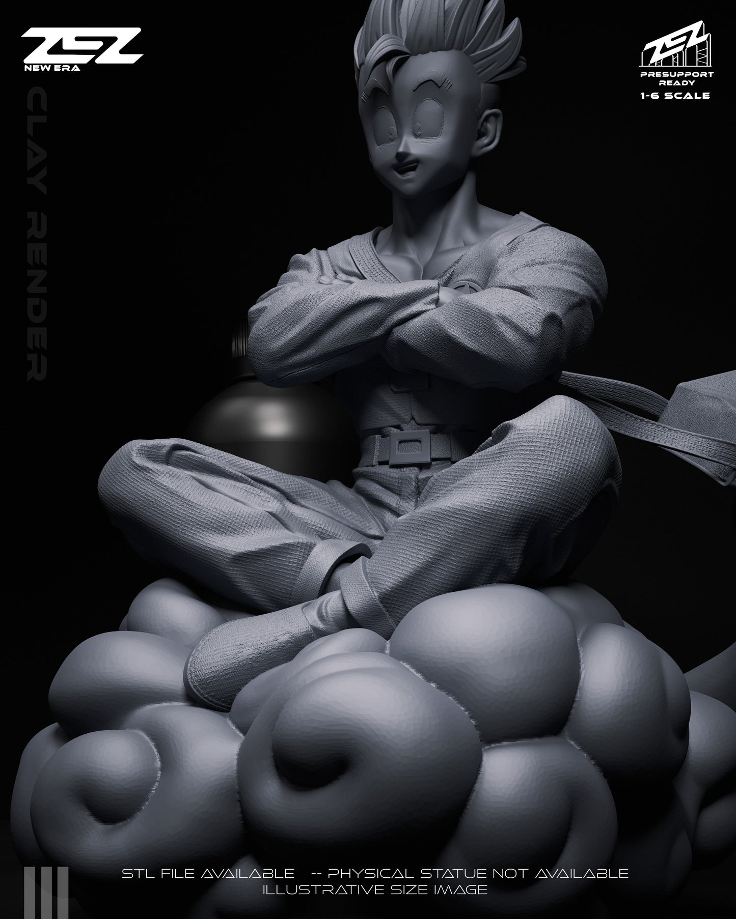 Gohan Statue 3D-Printed Kit