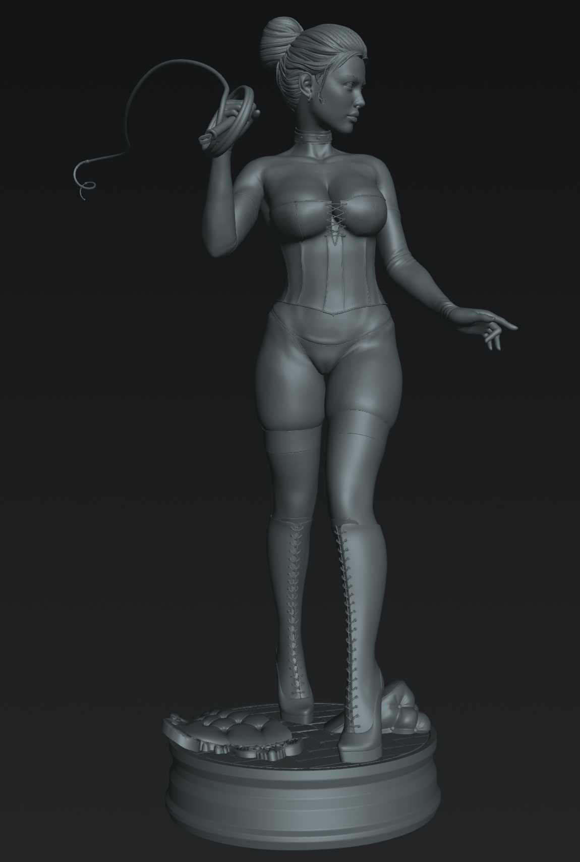 Black Queen Statue 3D-Printed Kit
