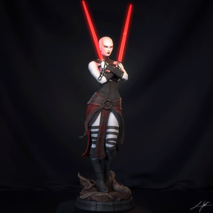 Asajj Ventress Statue 3D-Printed Kit