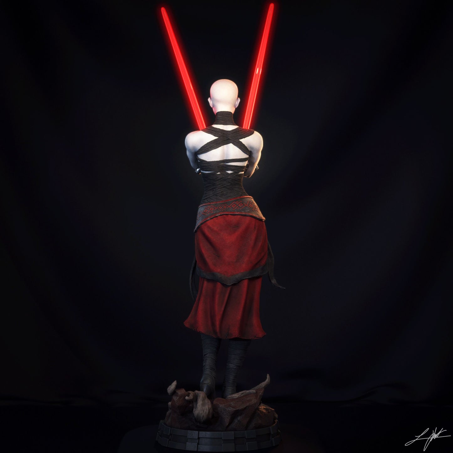 Asajj Ventress Statue 3D-Printed Kit