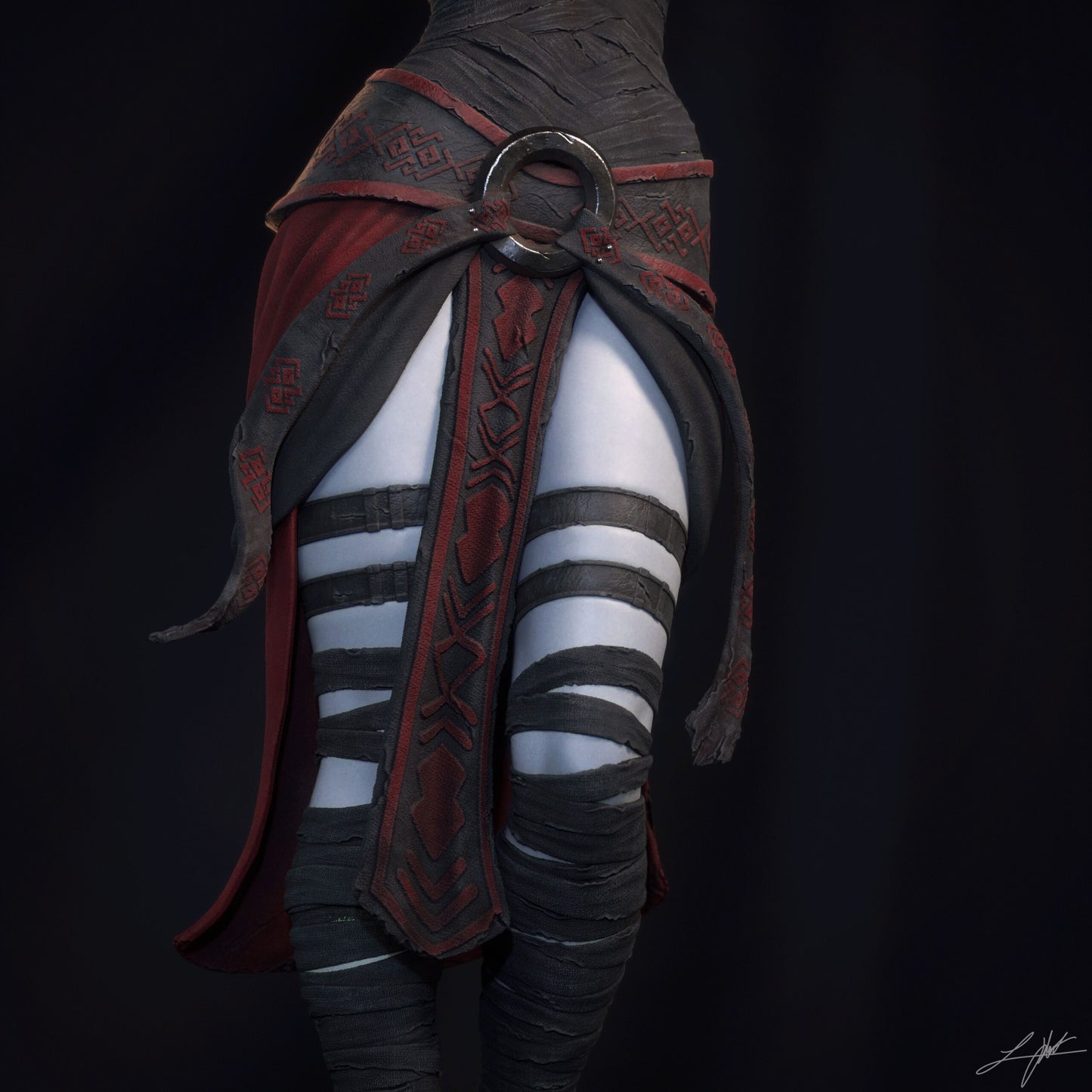 Asajj Ventress Statue 3D-Printed Kit