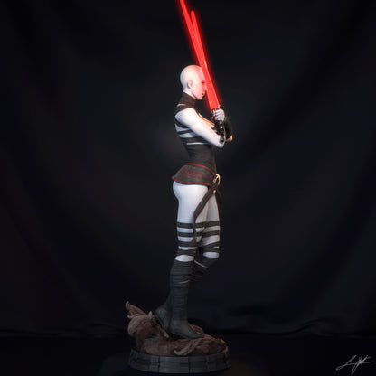 Asajj Ventress Statue 3D-Printed Kit