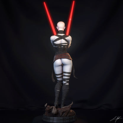 Asajj Ventress Statue 3D-Printed Kit