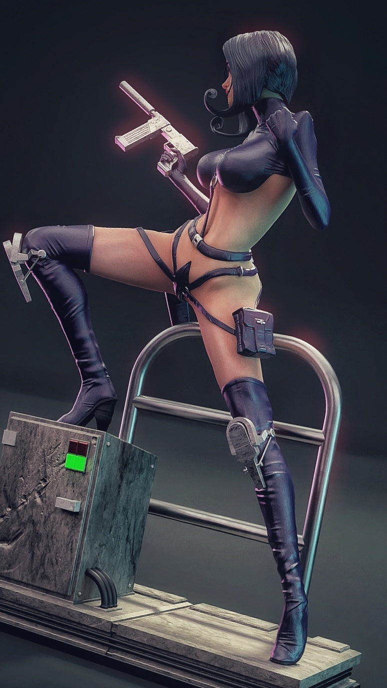 Aeon Flux Statue 3D-Printed Kit