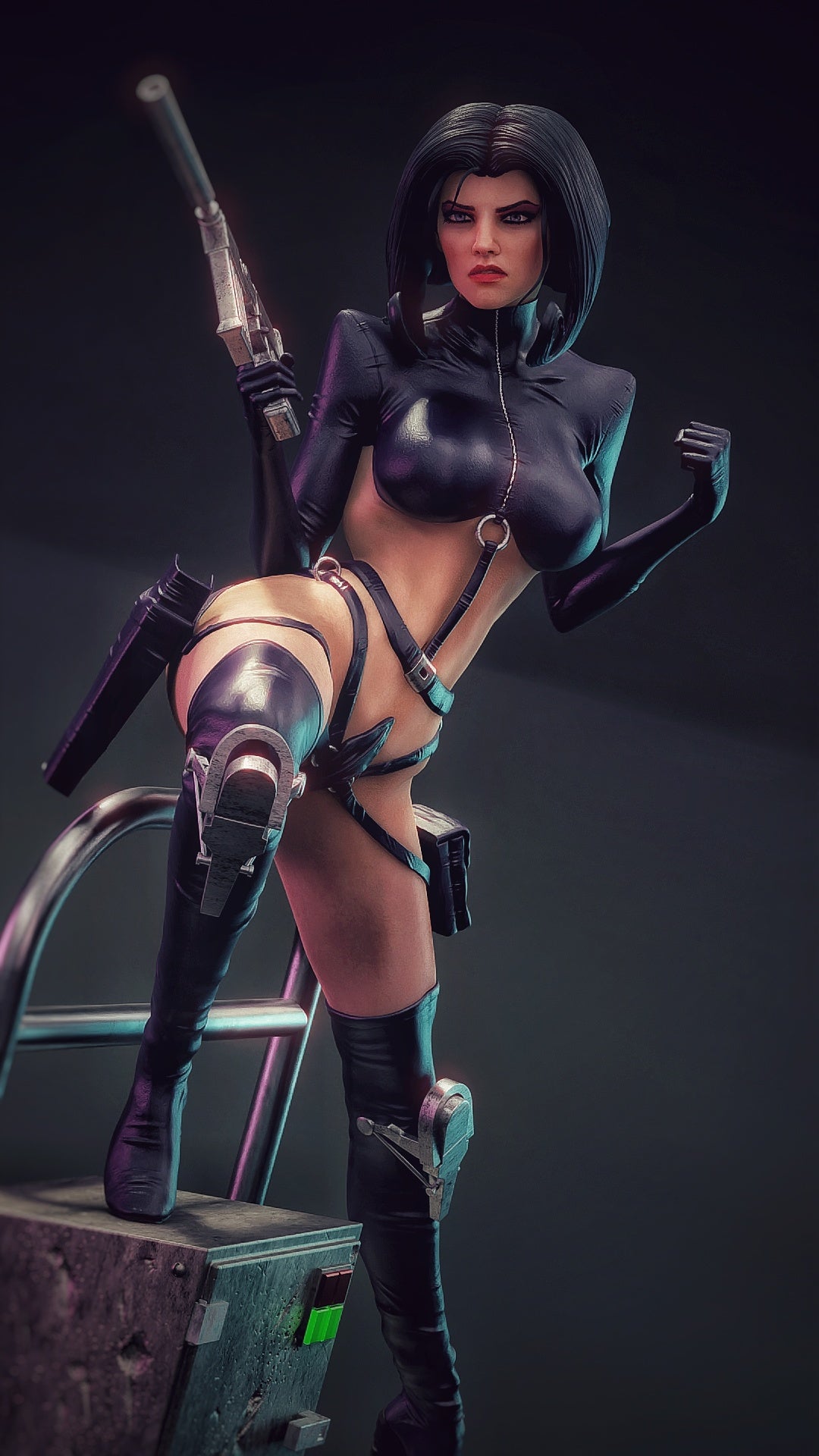 Aeon Flux Statue 3D-Printed Kit