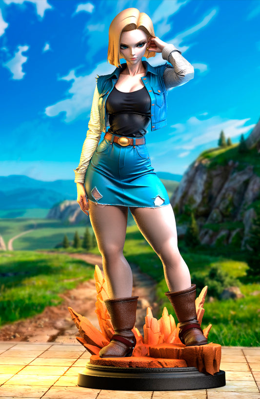 Android 18 Statue 3D-Printed Kit