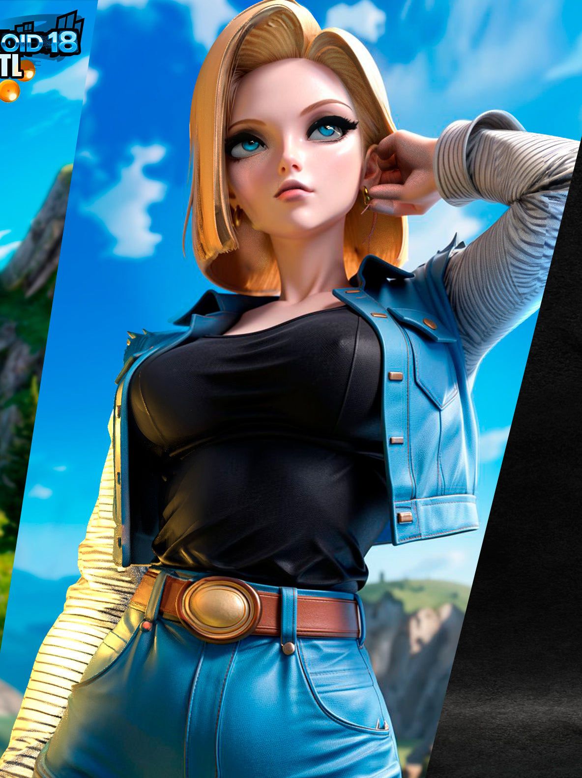 Android 18 Statue 3D-Printed Kit