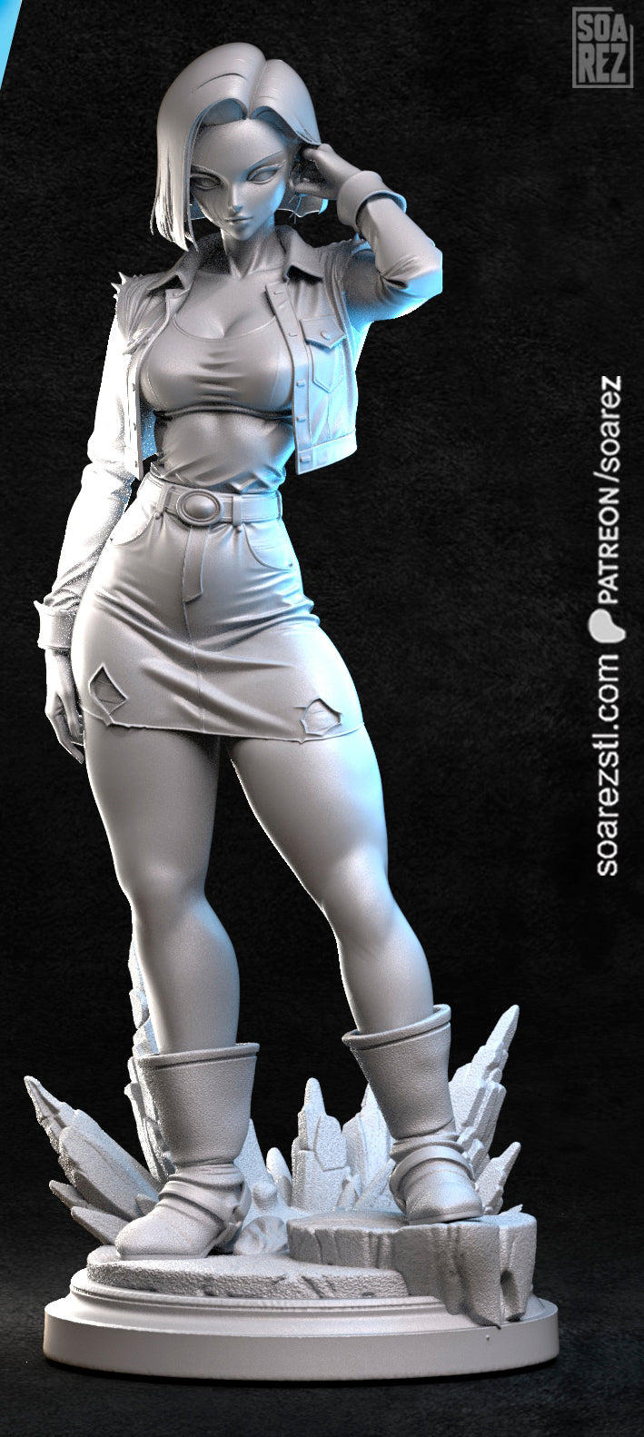 Android 18 Statue 3D-Printed Kit