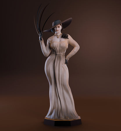 Lady Dimitrescu Statue 3D-Printed Kit