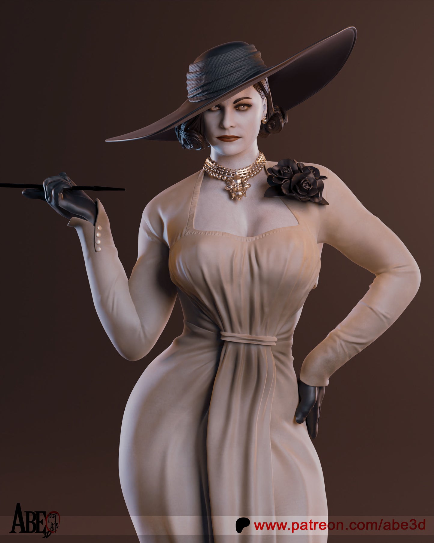 Lady Dimitrescu Statue 3D-Printed Kit