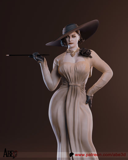 Lady Dimitrescu Statue 3D-Printed Kit