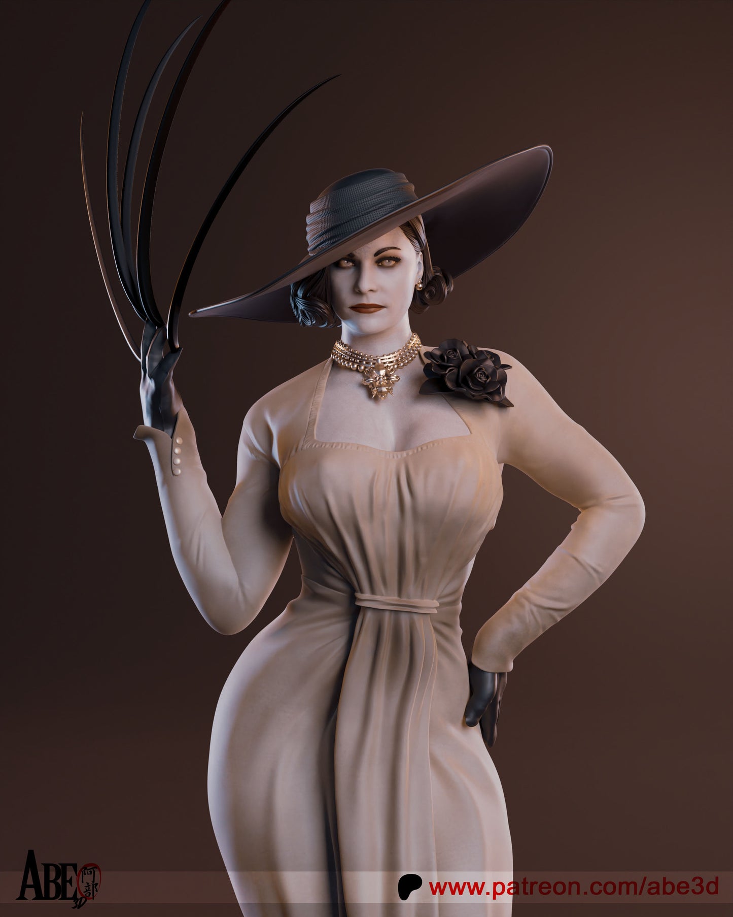 Lady Dimitrescu Statue 3D-Printed Kit