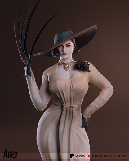Lady Dimitrescu Statue 3D-Printed Kit