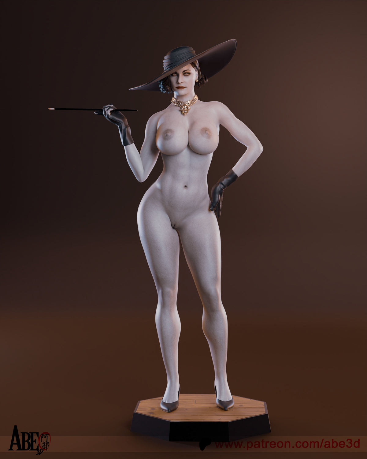Lady Dimitrescu Statue 3D-Printed Kit