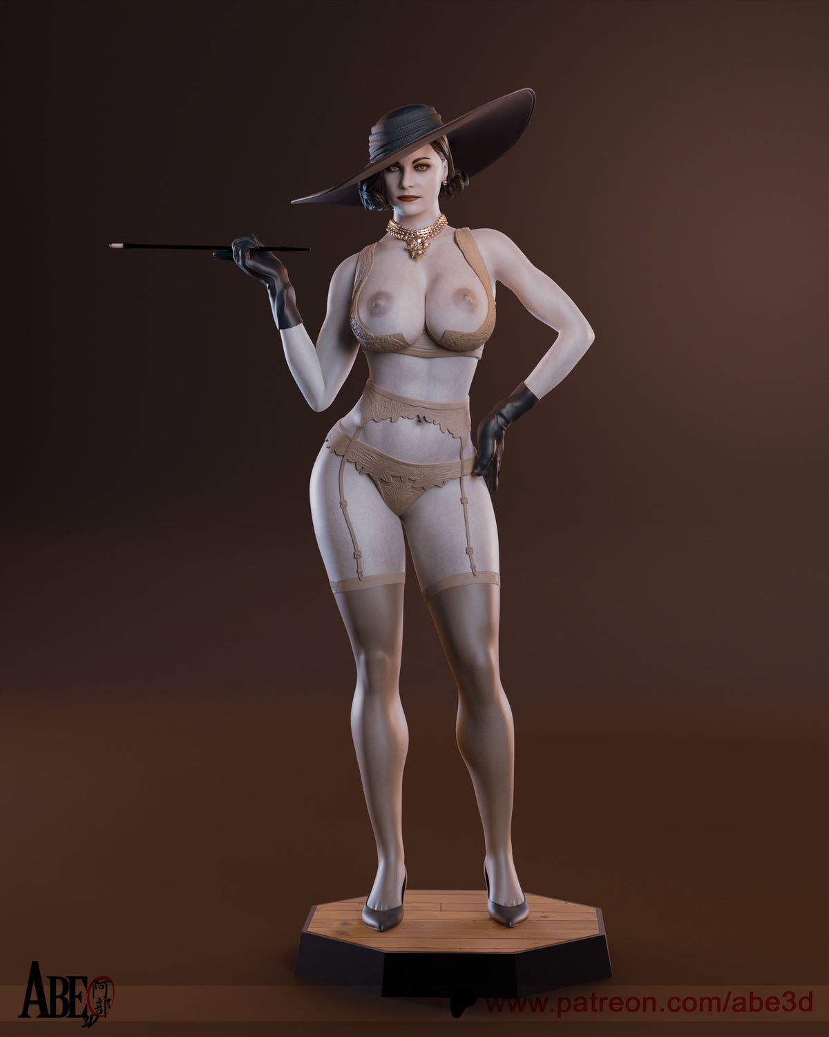 Lady Dimitrescu Statue 3D-Printed Kit