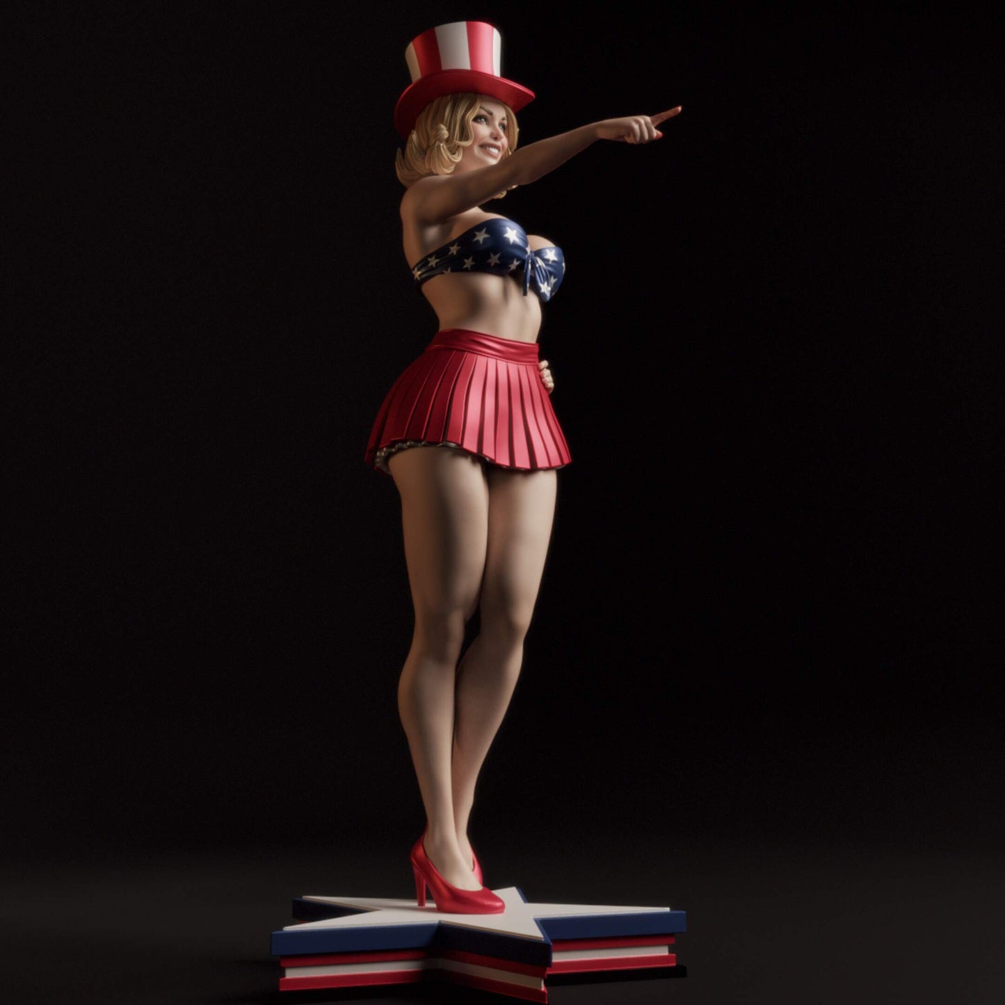 All American Bombshell Statue 3D-Printed Kit
