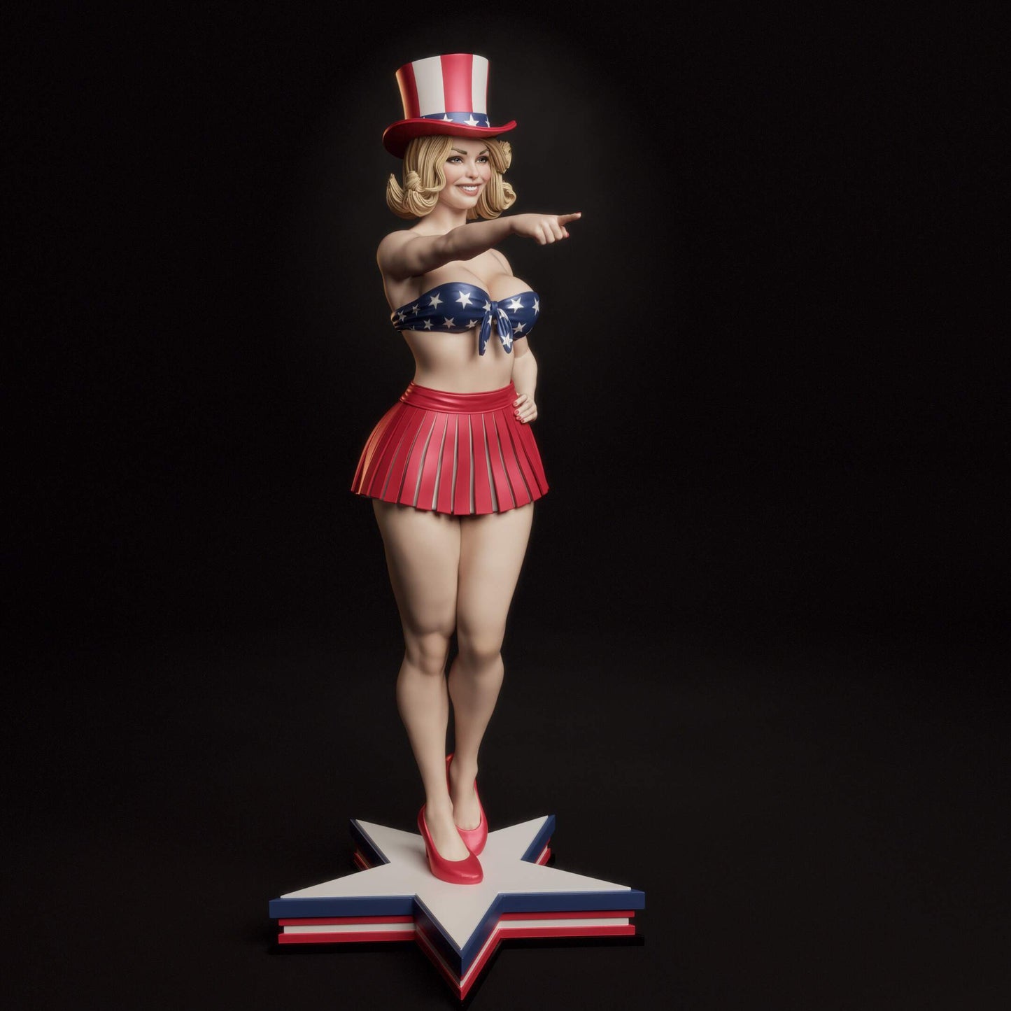All American Bombshell Statue 3D-Printed Kit