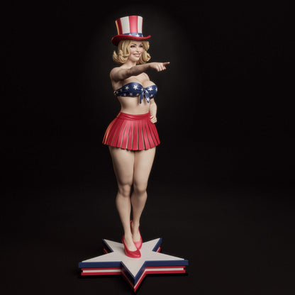 All American Bombshell Statue 3D-Printed Kit