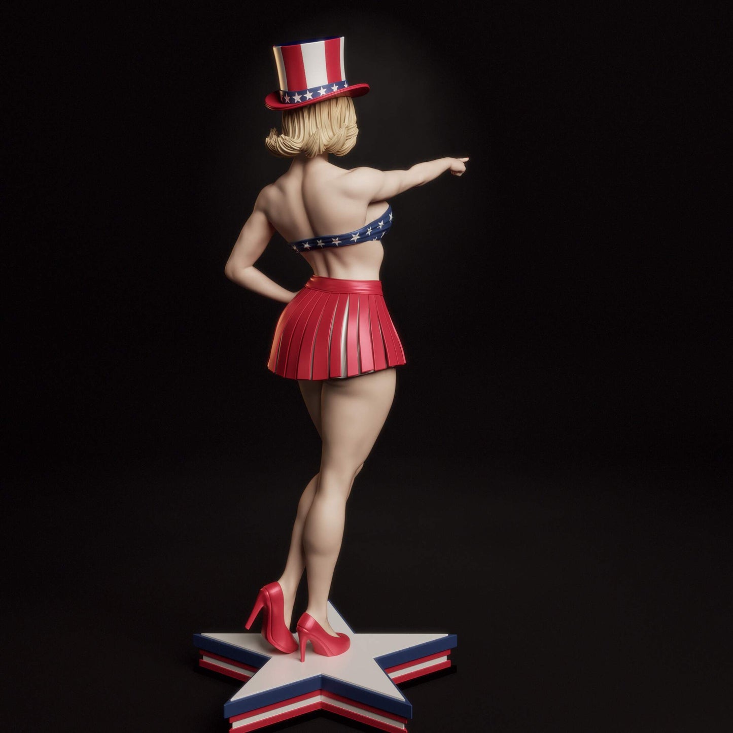 All American Bombshell Statue 3D-Printed Kit