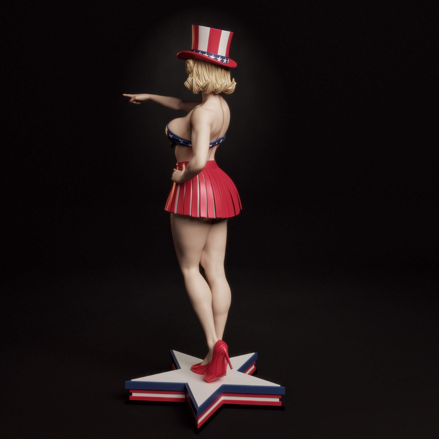 All American Bombshell Statue 3D-Printed Kit