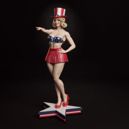 All American Bombshell Statue 3D-Printed Kit
