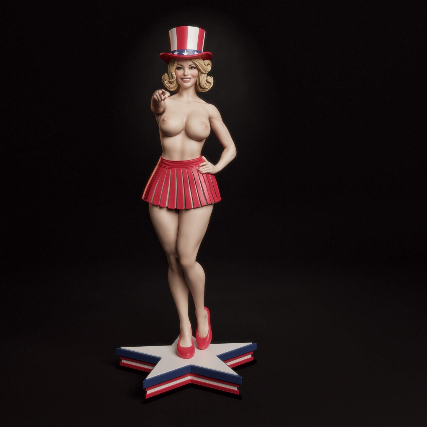 All American Bombshell Statue 3D-Printed Kit