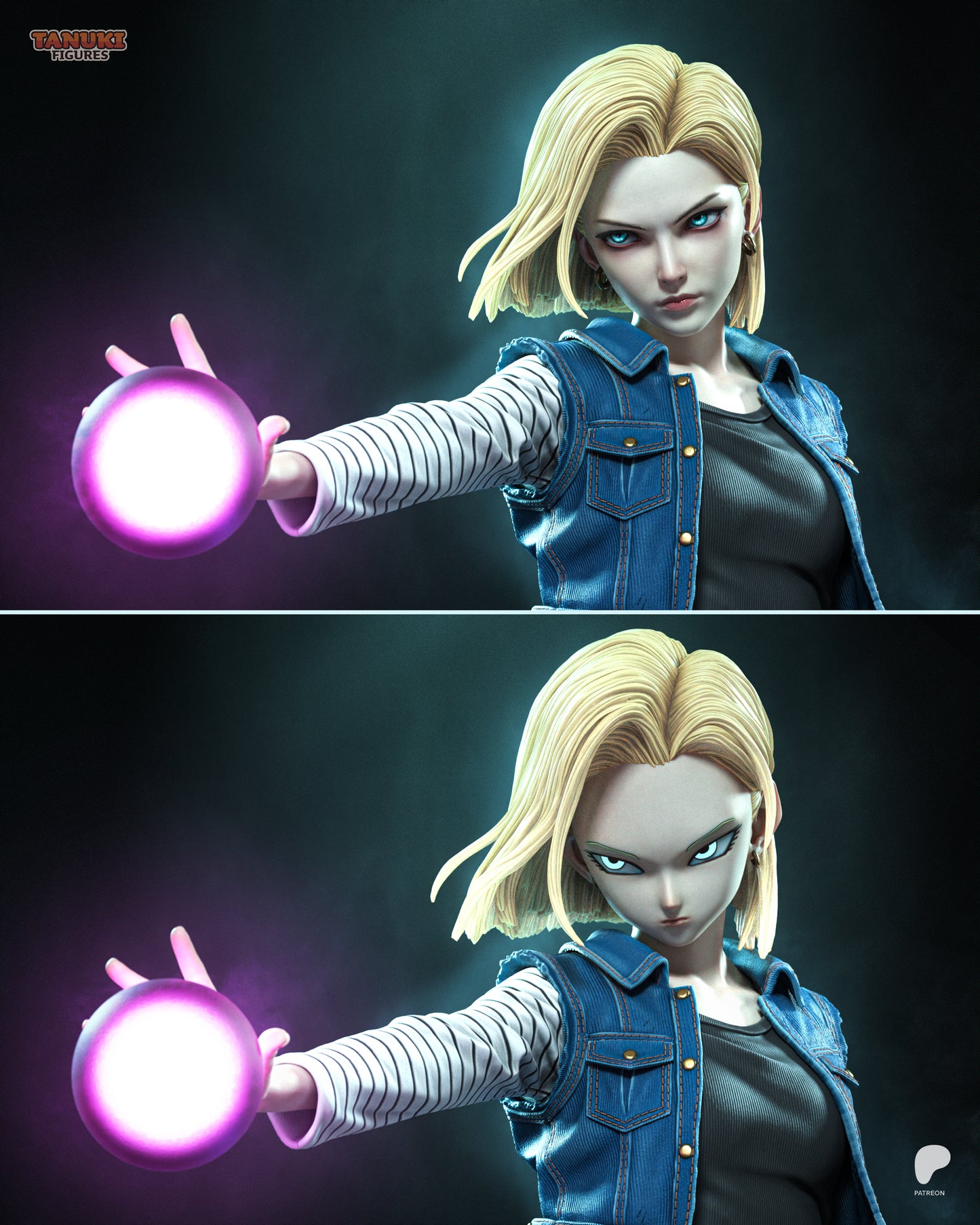 Android 18 Statue 3D-Printed Kit